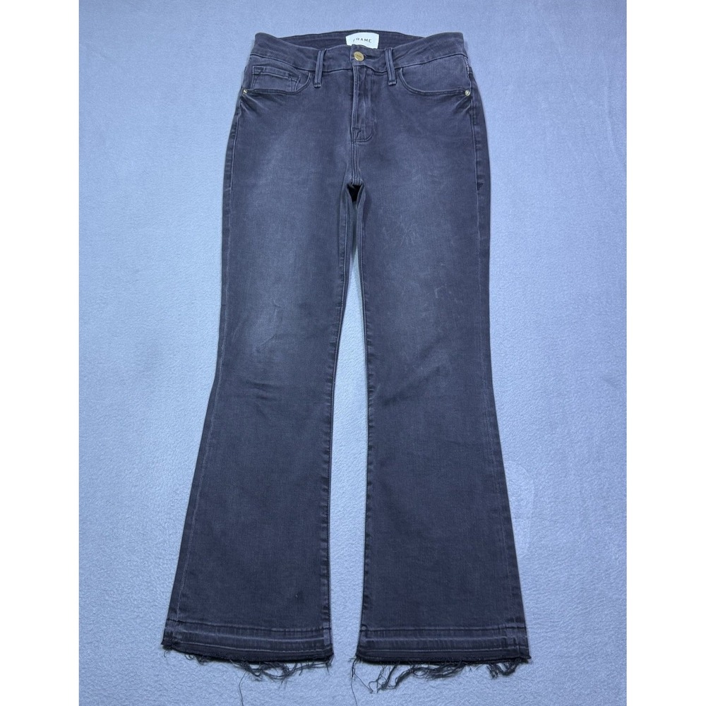 Frame Jeans Womens 26x26 MARDEL Black Le Crop Mini Boot Modern Stretch USA